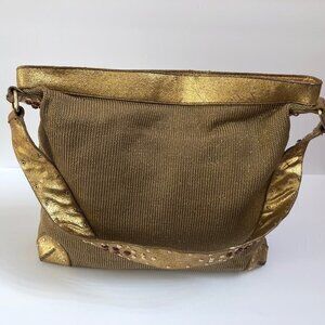 The Sak Bag Crochet Shoulderbag Gold Large Tote